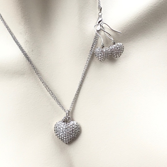 Ice Diamond Triple Chain Necklace & Earrings - Picture 5 of 5